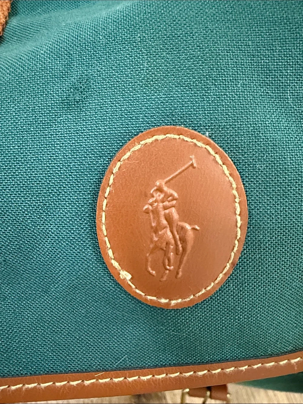 Vintage Polo by Ralph Lauren  Teal Canvas camera Messenger Bag